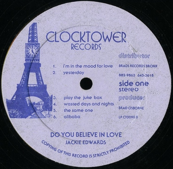 label - Jackie Edwards - Do You Believe In Love