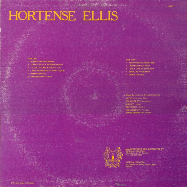 back - Hortense Ellis - The Queen Of Rockers