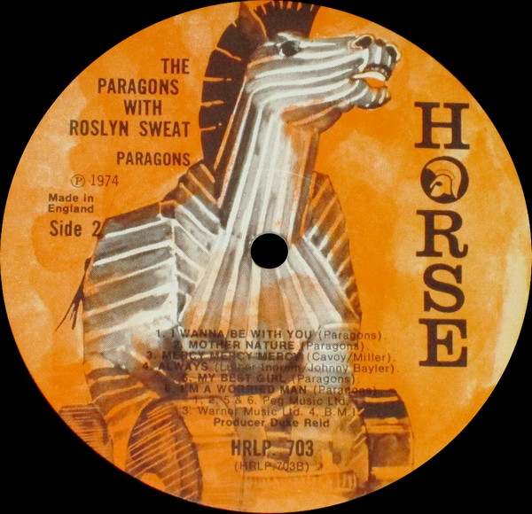 label - The Paragons With Roslyn Sweat - With Roslyn Sweat