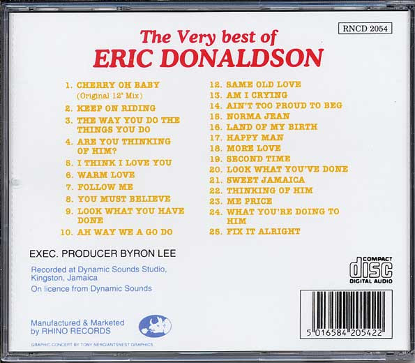 back - Eric Donaldson - The Very Best Of