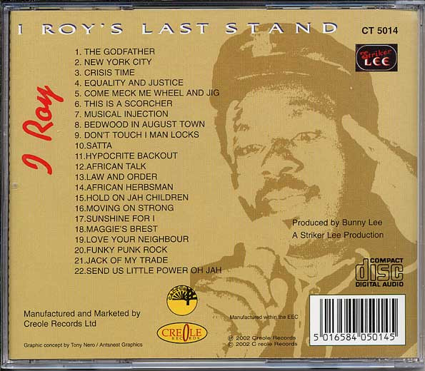 back - I Roy - I Roy's Last Stand
