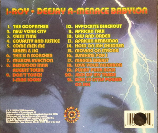 back - I Roy - Deejay A-Menace Babylon