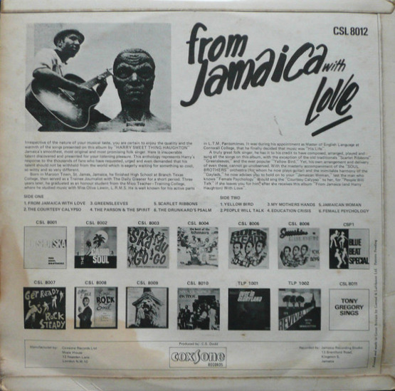 back - Harry Sweeting - From Jamaica With Love