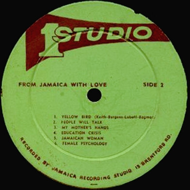 label - Harry Sweeting - From Jamaica With Love