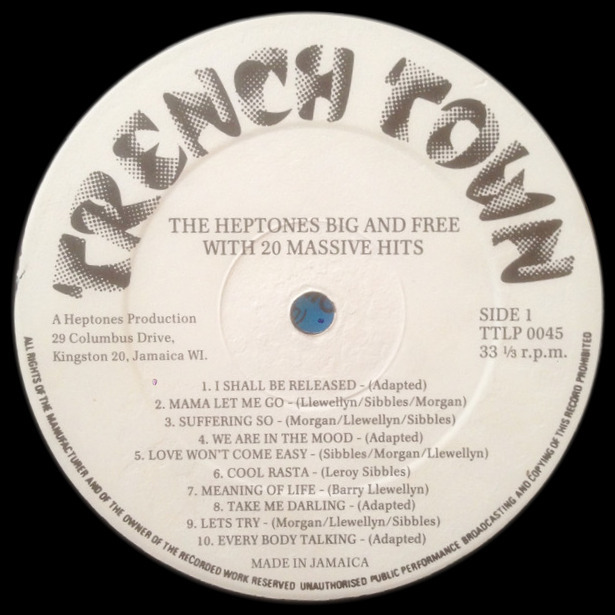 label - The Heptones - Big And Free With 20 Massive Hits