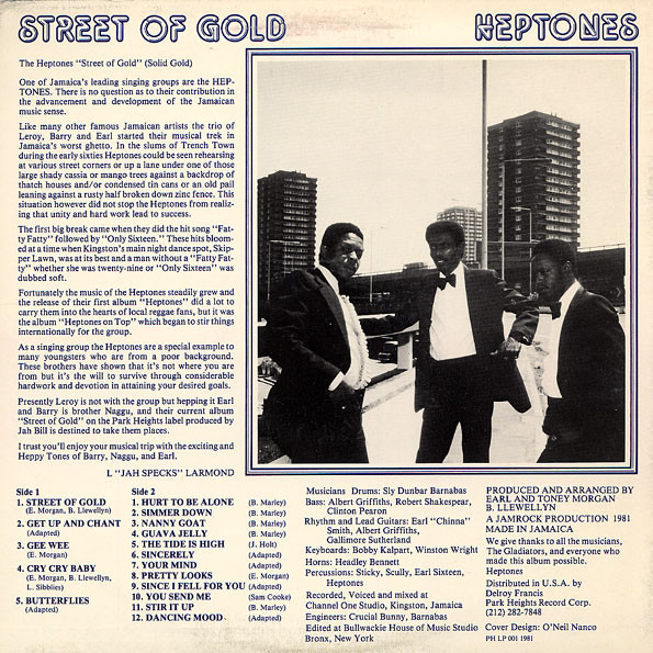 back - The Heptones - Street Of Gold