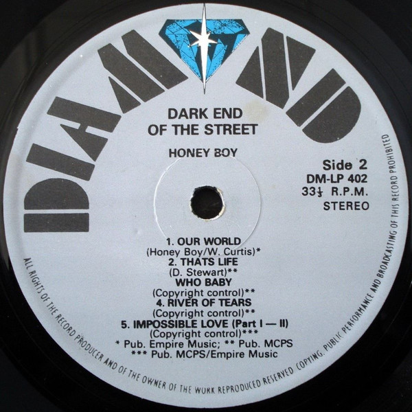 label - Honey Boy - At The Dark End Of The Street