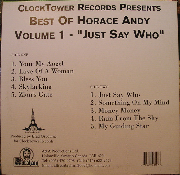 back - Horace Andy - Best Of Volume 1