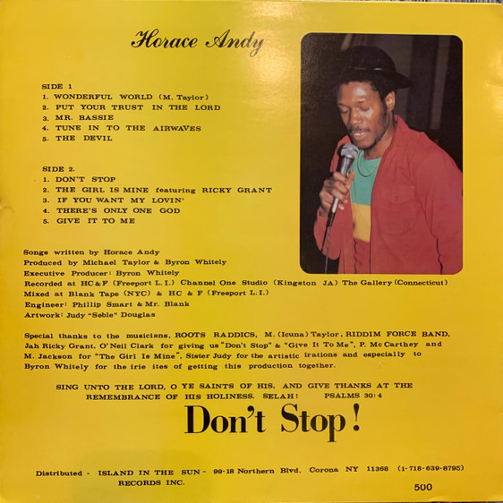 back - Horace Andy - Dont Stop