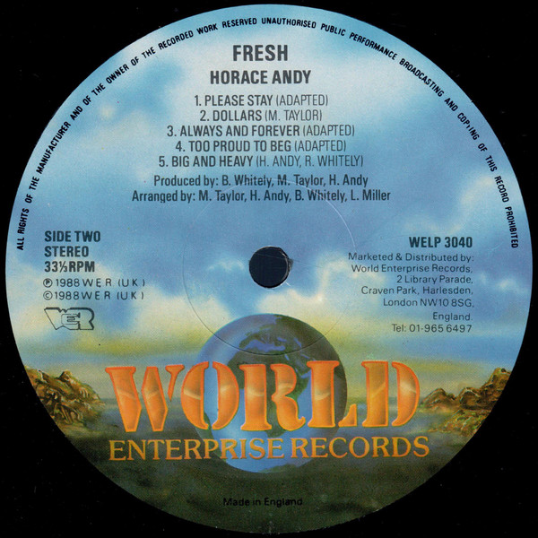 label - Horace Andy - Fresh