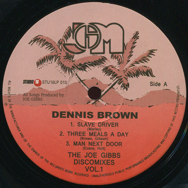 label - Dennis Brown - The Joe Gibbs Discomixes Vol.1