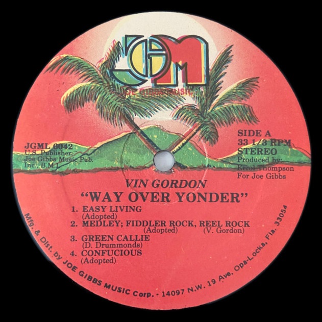 label - Vin Gordon - Way Over Yonder