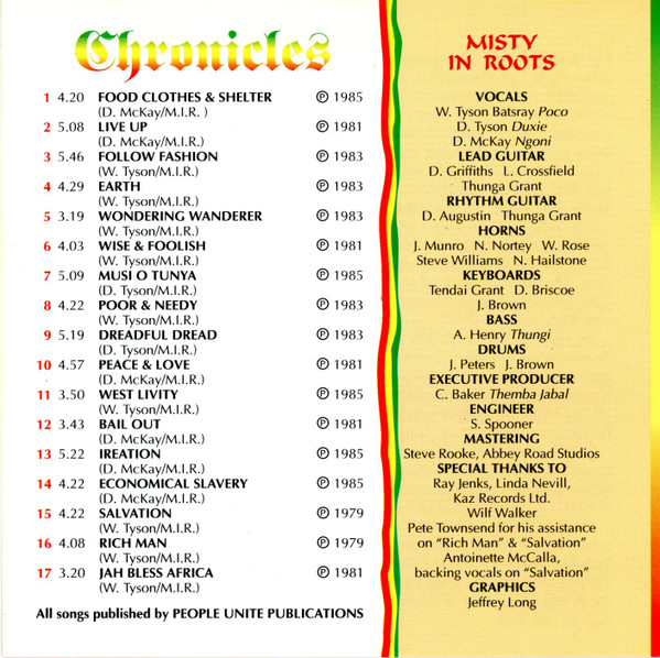 back - Misty In Roots - Chronicles