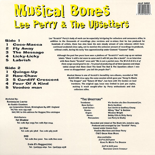 back - Vin Gordon & The Upsetters - Musical Bones