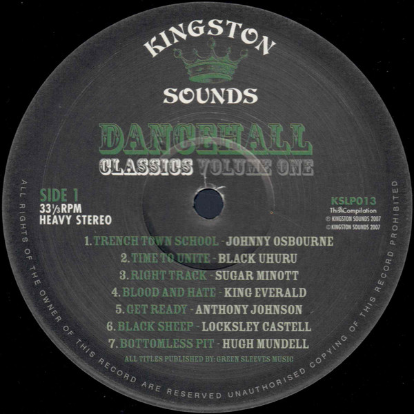 label - Various Artists - Dancehall Classics Volume 1: The Roots Of Dancehall