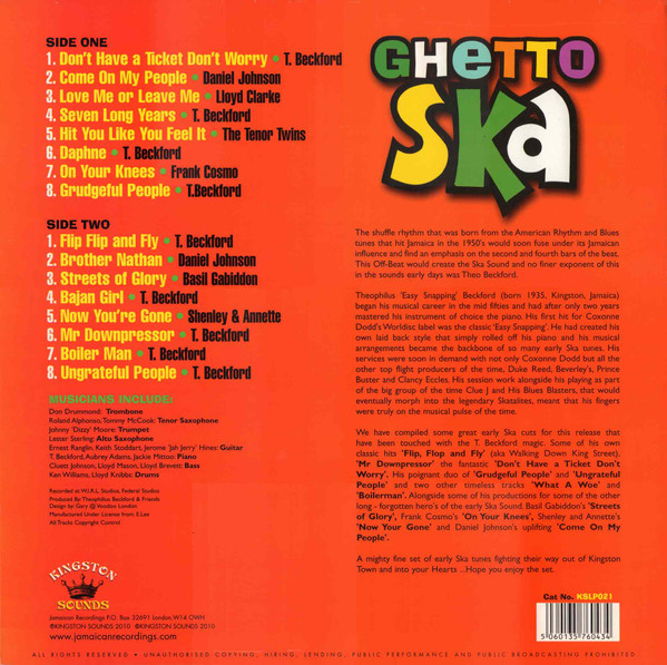 back - Various Artists - Ghetto Ska - From The Vaults Of Wirl & Federal Studios