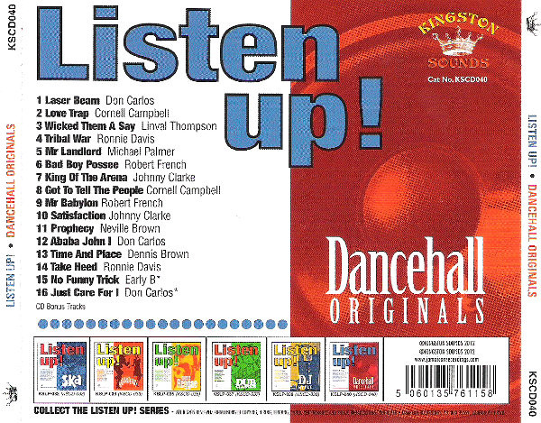back - Various Artists - Listen Up! Dancehall Originals
