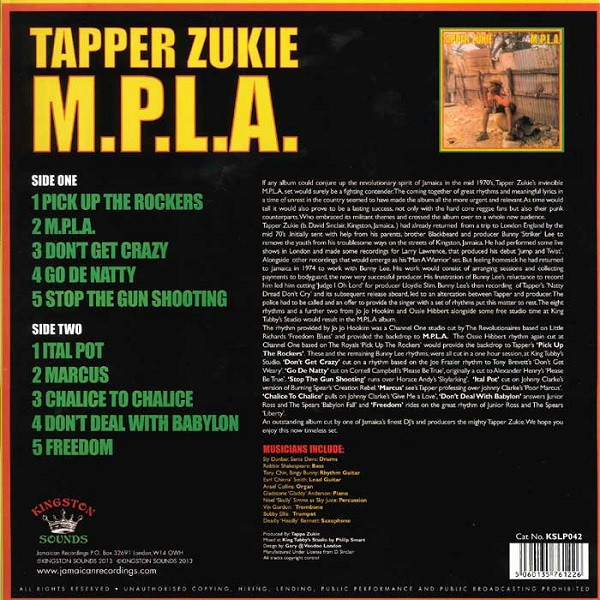 back - Tappa Zukie - M.P.L.A