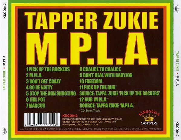 back - Tappa Zukie - M.P.L.A.