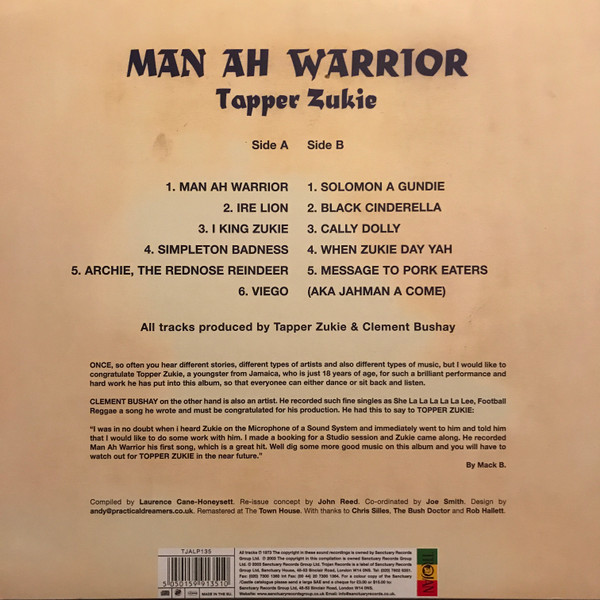 back - Tappa Zukie - Man Ah Warrior