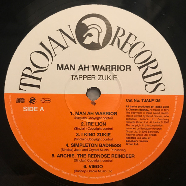 label - Tappa Zukie - Man Ah Warrior