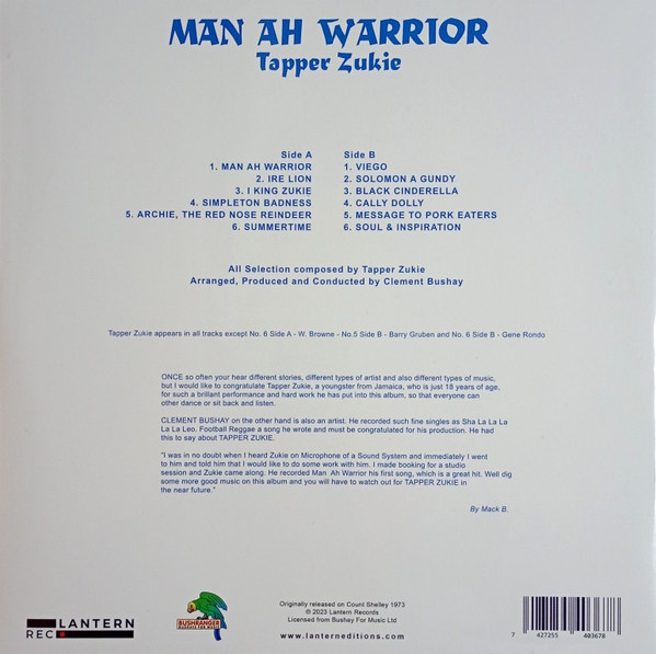 back - Tappa Zukie - Man Ah Warrior