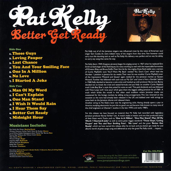 back - Pat Kelly - Better Get Ready