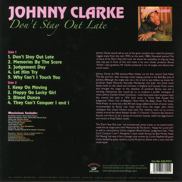 back - Johnny Clarke - Don't Stay Out Late