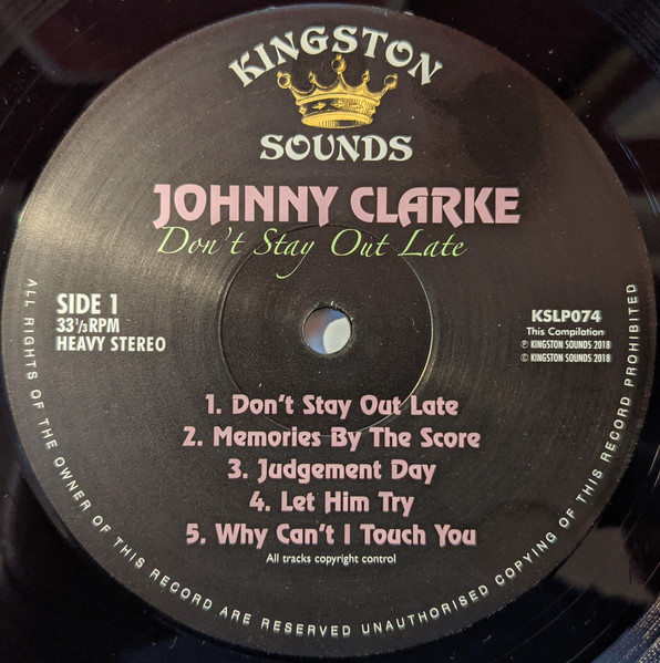 label - Johnny Clarke - Don't Stay Out Late