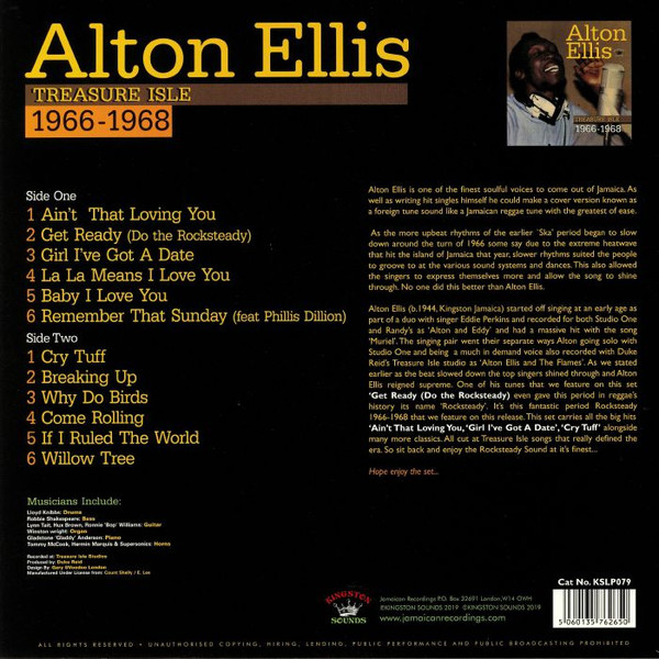 back - Alton Ellis - Treasure Isle 1966-1968