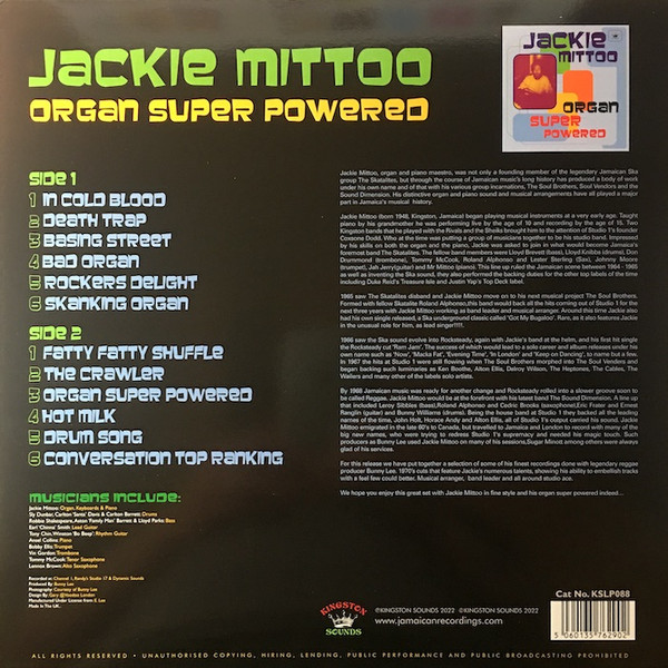 back - Jackie Mittoo - Organ Super Powered