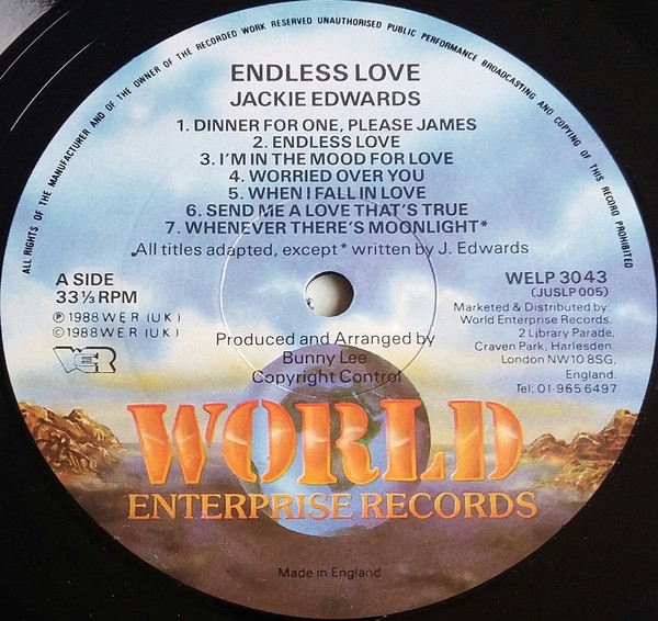 label - Jackie Edwards - Endless Love