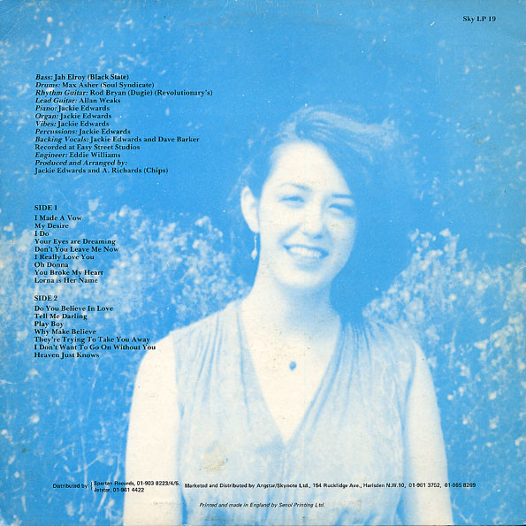 back - Jackie Edwards Featuring Kate Swadling - Love & Affection