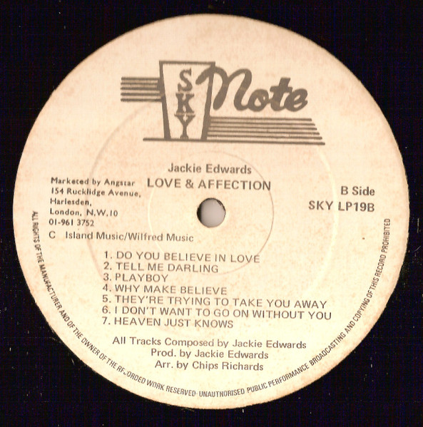 label - Jackie Edwards Featuring Kate Swadling - Love & Affection