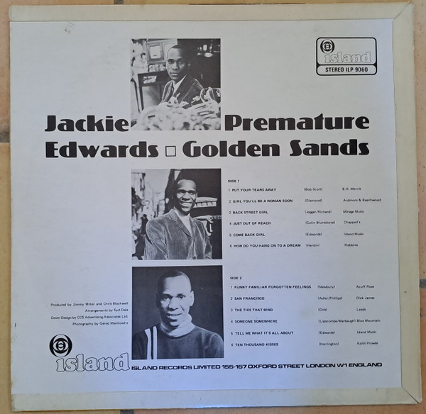 back - Jackie Edwards - Premature Golden Sands