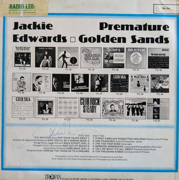 back - Jackie Edwards - Premature Golden Sands