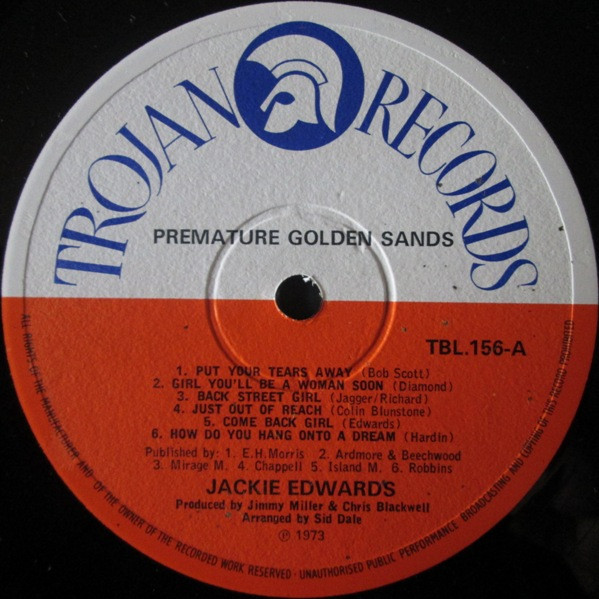 label - Jackie Edwards - Premature Golden Sands