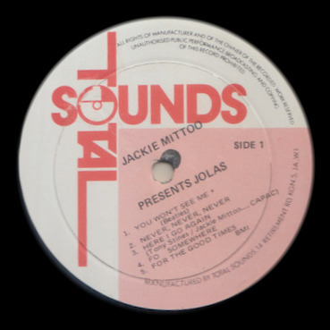 front - Jackie Mittoo - Jackie Mittoo Presents Jolas & Romantic Reggae