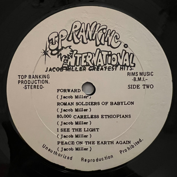 label - Jacob Miller - Greatest Hits