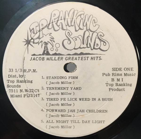 label - Jacob Miller - Greatest Hits