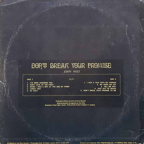 back - John Holt - Don't Break Your Promise
