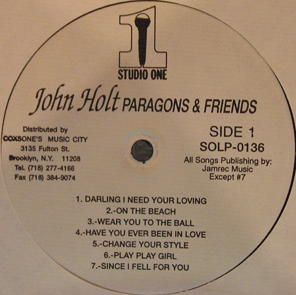 label - John Holt - The Paragon & Friends