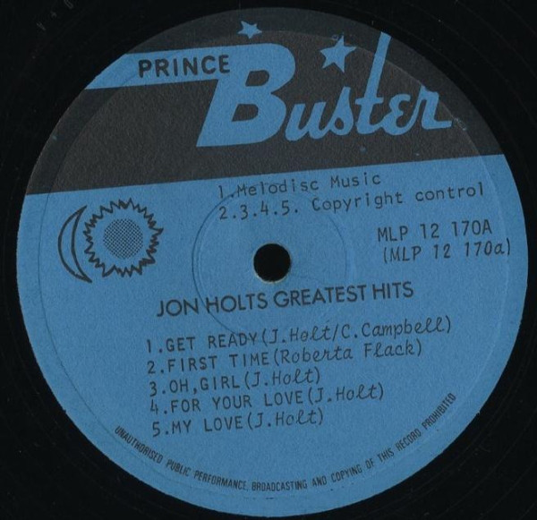 label - John Holt - Greatest Hits