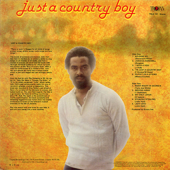 back - John Holt - Just A Country Boy