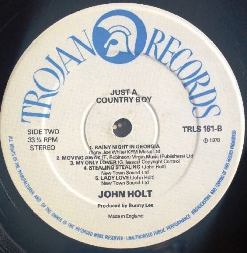 label - John Holt - Just A Country Boy