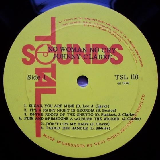 label - Johnny Clarke - No Woman No Cry