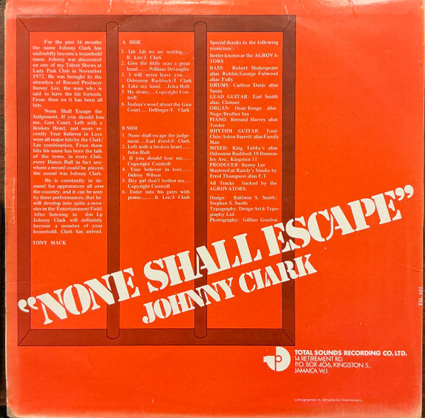back - Johnny Clarke - None Shall Escape