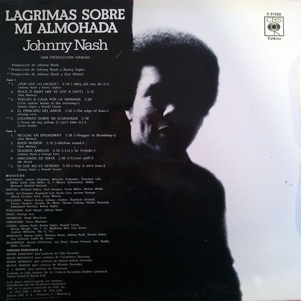 back - Johnny Nash - Tears On My Pillow