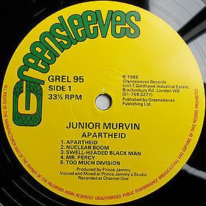 label - Junior Murvin - Apartheid