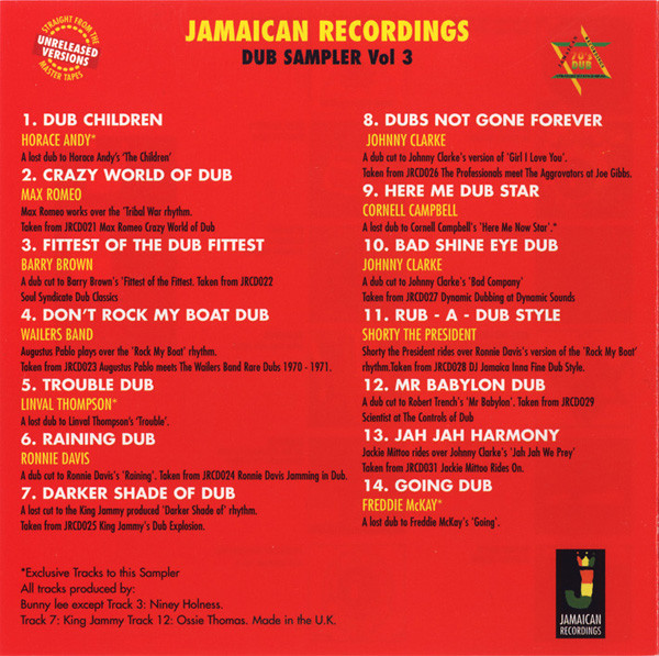 back - Various Artists - Dub Sampler Vol 3